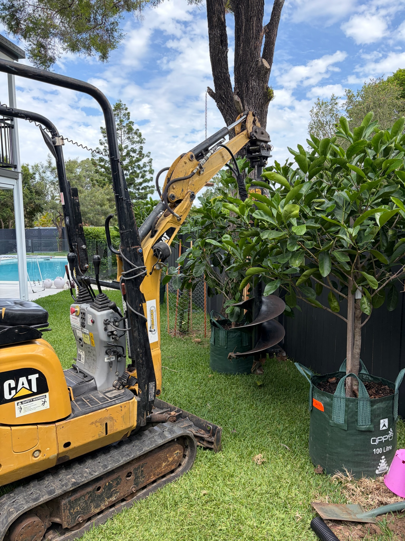 Backyard excavation project