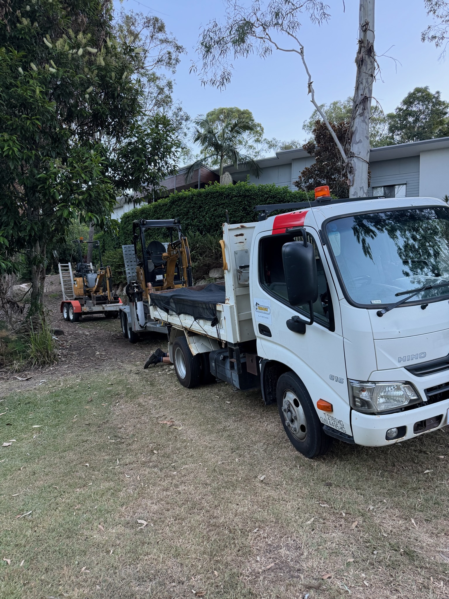 TerraVex Hino truck and CAT excavator