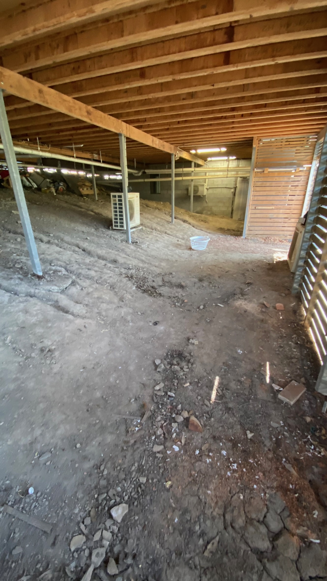 Under-house sub-floor excavation